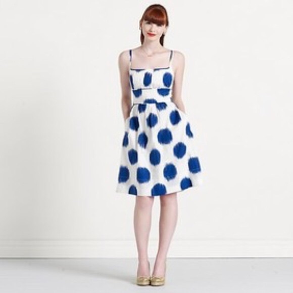 kate spade Dresses & Skirts - EUC kate spade Caroline white/blue ikat dress 4